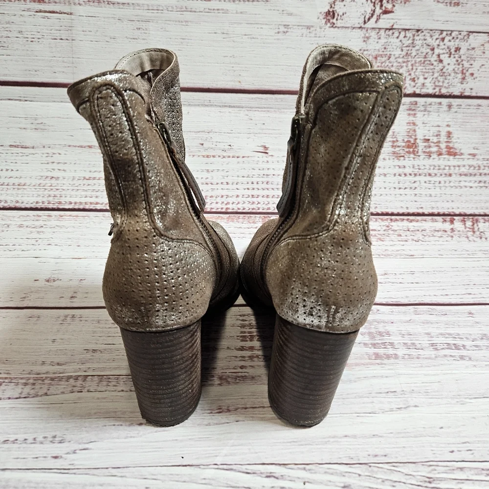 Anthropologie Metallic Ankle Boots - Picture 5 of 9